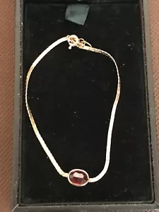 Estate Find! Dainty Vintage 14k Gold ITALY Gemstone Bracelet Raymond & Co - Picture 1 of 8