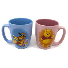 Winnie the Pooh and Tigger Mugs - Lot of 2 Disney Store Blue Pink