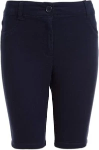 Nautica Girls' Navy Blue School Uniform Skinny Bermuda Shorts - 7 Regular - Picture 1 of 2