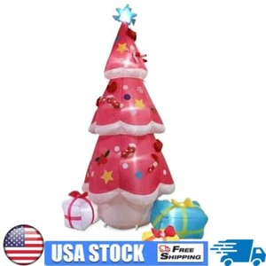 Christmas Tree Blow Up Yard Decoration with LED Lights Outdoor Lawn Winter Decor - Picture 1 of 12