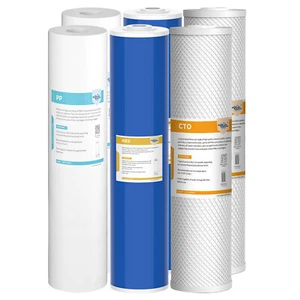 3 Stage 20"x4.5" Sediment Ion Resin CTO Carbon Water Softener Filter Whole House - Picture 1 of 22