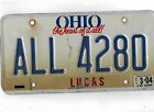OHIO passenger 2004 license plate "ALL 4280" *****LUCAS*****