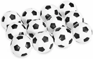Palloni da calcio balilla ricambi mini calcio bianco e nero - confezione da 12 - Foto 1 di 3