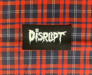 Disrupt: Parche con logotipo hágalo usted mismo - corteza punk bandera negra fuera de la grieta sobrante Oi - Imagen 1 de 1