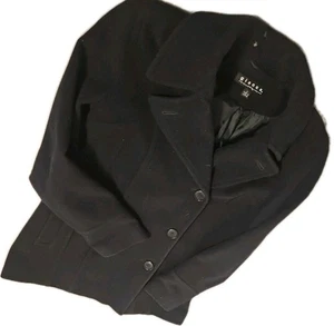 Giacca Damen L Erbsenmantel Schwarz Wollmischung Boho Y2k Landhaus Normcore Barbie  - Bild 1 von 20