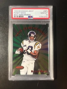1998 Bowman's Best Performers #BP5 Randy Moss PSA 10  - Picture 1 of 2