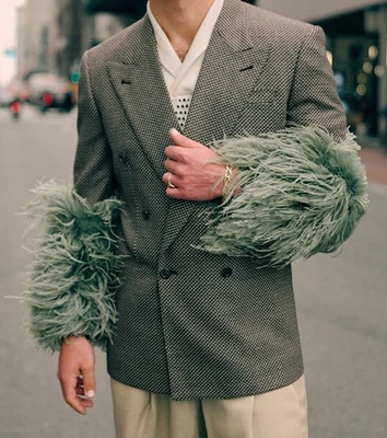 Chaqueta Blazer Gucci Aria Pluma Avestruz IT50 (pieza digna de museo) Foto 1 de 4