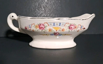 Vintage Stetson China Company Floral Heritage Gravy Boat 7" × 4" - Image 1 of 4