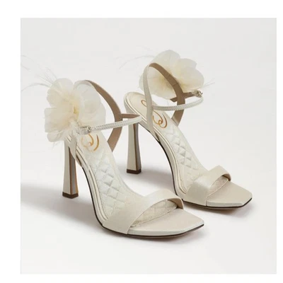 Zapatos Sam Edelman Para Mujer Talla 5.5 Marfil Leana Seda Floral Tacones Novia Boda Foto 1 de 4