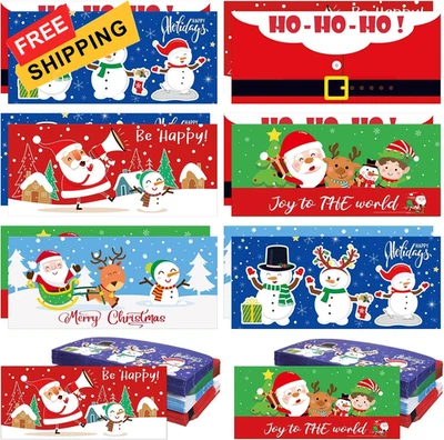 Jinei 150 peças porta-dinheiro de Natal para cartões de dinheiro com vermelho  - Imagem 1 de 4