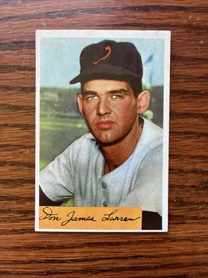 1954 Bowman Don Larsen #101 RC Baltimore Orioles novato ¡Bonita tarjeta! Foto 1 de 4