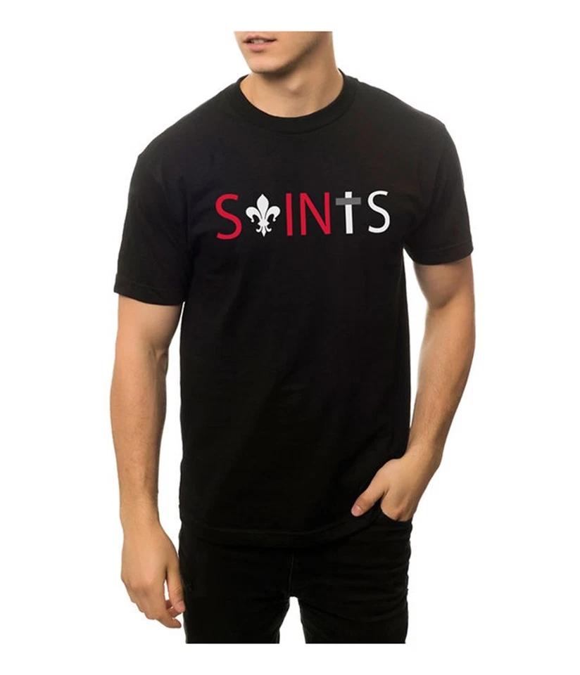 Black Scale Mens The Saints Graphic T-Shirt, Black, Medium - Image 1 of 1