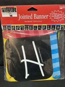Jointed Happy Birthday Banner Includes Milestone Stickers 7ft - Picture 1 of 3