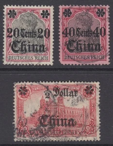 GERMANY - OFFICE IN CHINA, ~1905/06 - 3 STAMPS - USED - Bild 1 von 2