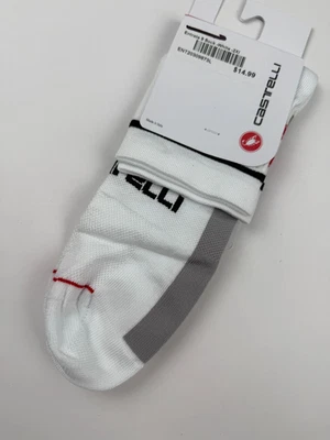 Castelli Entrata 9 袜子尺寸 2XL 白色 — 第 1/2 张图片
