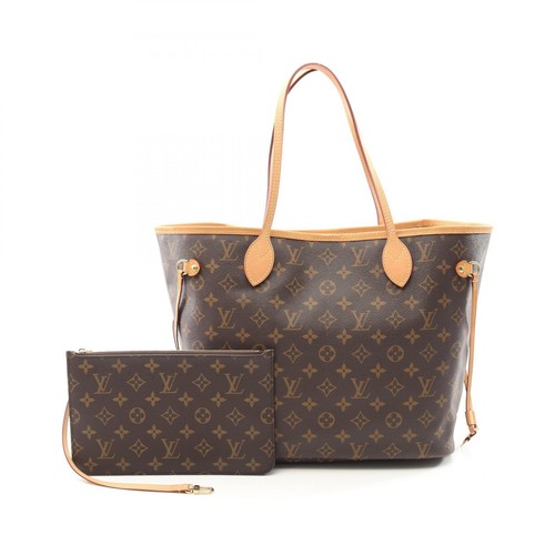 LOUIS VUITTON（LV） Borsa tote Louis Vuitton Neverfull MM M40995 monogramma tela pelle marrone usata