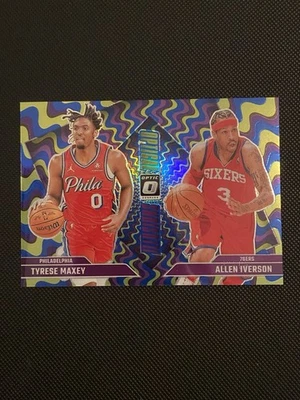 Panini Donruss Optic NBA 24-25 Optical Illusions Tyrese Maxey, Allen Iverson /85 - Image 1 of 2