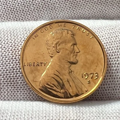 1973-S Lincoln Memorial Cent Proof receive coin pictured #5171 - Image 1 of 4