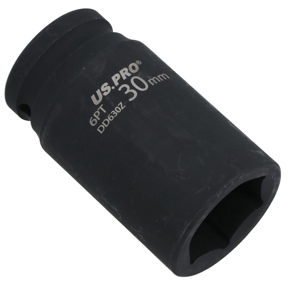 AB TOOLS 30mm Metric 3/4 Drive Double Deep Impact Socket 6 Sided Single Hex Thick Walled