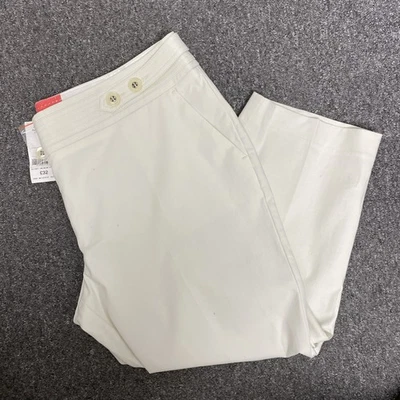 Next Pantalón Corto Marfil Elastizado 90% Algodón Pierna Ajustada UK20 NUEVO CON ETIQUETAS PS Foto 1 de 4