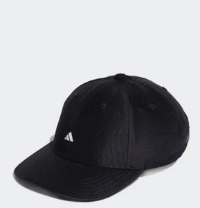 Adidas Baseball Cap Hat Women's- Adjustable Back Strap - Black Satin - Picture 1 of 6