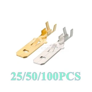 Auto/Kfz 6,3mm-Serie Spaten Crimpkontakte Stiftkontakte Stecker Pin Kontakt Neu - Picture 1 of 5
