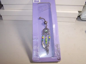 NEW CLAIRE'S 14 GAUGE GENUINE CRYSTAL SUNCATCHER BELLY PIERCING RING - Picture 1 of 3