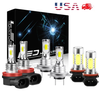 for Mazda MX-5 Miata 2006-2014 LED Headlights High /Low Beam+Fog Light Bulbs Kit - Image 1 of 4