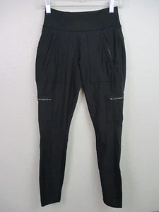 Athleta Headlands Hybrid Cargo Tight taglia 0 nero stile 353474 tasche con zip - Foto 1 di 15