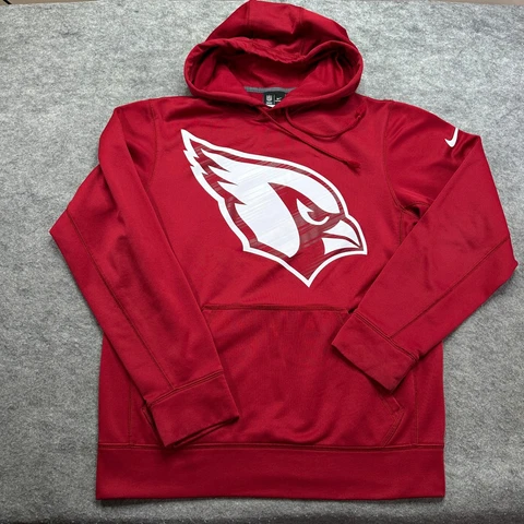 Arizona Cardinals Hoodie Sweatshirt Nike Men S Red White Pullover Fleece Therma Cover