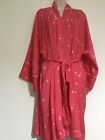 M&S Ladies Nightwear Satin Polyester Dressing Glows (pink Mix) Size L
