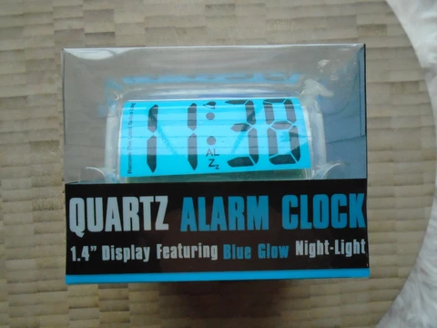 NEW Vintage 1999 Equity LCD Alarm Clock Blue Glow Night-Light Model 31320 in Box Cover