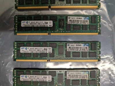 2x HP (Samsung) 8GB PC3-10600R ECC REG DDR3 MEMORY 2x 8gb = 16GB - Image 1 of 2