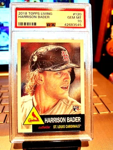 2018 Topps Living Harrison Bader Rookie #120 Gem Mt. 10 " New York Mets Stud." - Picture 1 of 9