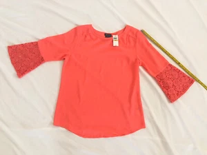 NEU - Van Heusen Bluse - rosa - 3/4 Arm - elegantes Blumenmuster Armdesign - US Damen S - Bild 1 von 7