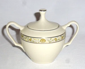 Lenox Springdale Platinum Trim Covered Sugar Bowl 4 1/4" Tall - Picture 1 of 9