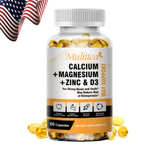 Calcium Magnesium Zinc with Vitamin D3 Strong For Bone Health Muscle Improvement - Picture 1 of 12