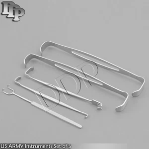 Surgical Retractor Ragnell Muller Fomon US ARMY Instruments Set of 5 - Picture 1 of 3