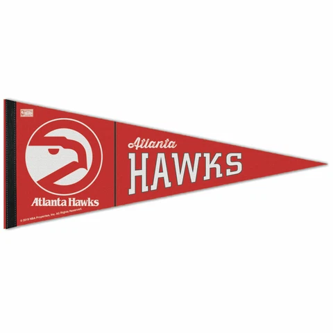 ATLANTA HAWKS HARDWOOD CLASSIC PREMIUM QUALITY PENNANT 12"X30" BANNER Cover