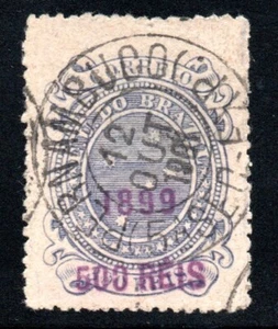 BRAZIL, 500 REIS MATASELLOS DE PERNAMBUCO, 1899, RRR (NEA0146 ) - Picture 1 of 1