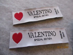 VALENTINO 2  Designer Tag LABEL Replacement Sewing Accessories lot 2 - Picture 1 of 3