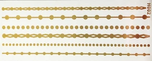 Tatuaje Flash Adhesivo Temporal Oro 6 Piezas Pulsera Collar Pie Nuevo H2 - Imagen 1 de 12