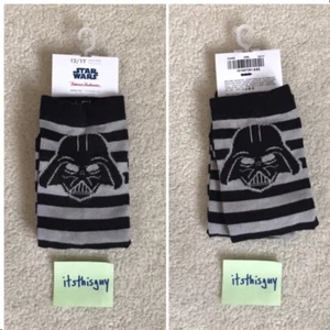 Star Wars Darth Vader Kids Striped Tube Socks by Hanna Andersson 12/1Y - Picture 1 of 1