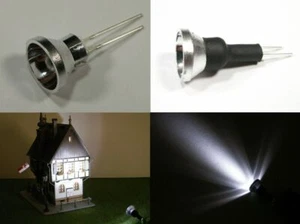Flutlichtstrahler Fassadenstrahler Scheinwerfer LED weiß H0 RC Set 4 Stück S063 - Bild 1 von 8
