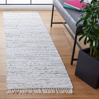 Alfombra de trapo Safavieh marfil / multi 2'-3" x 7' corredor - RARA121G-27 Foto 1 de 3