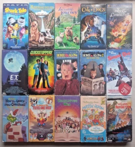 15 Kids/Teen - VHS - Home Alone, Clockstoppers, E.T. Sharks Tale Snow Day Land - Picture 1 of 7