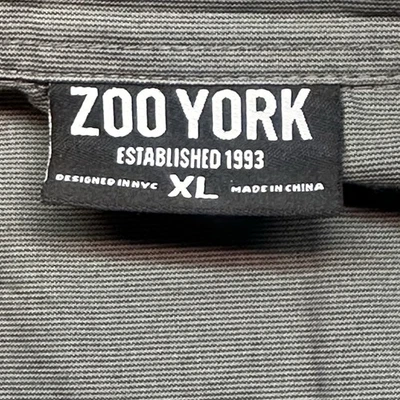 Zoo York Men’s XL Button Down Shirt Gray Long Sleeve Micro Stripe  Skate NYC - Image 1 of 4