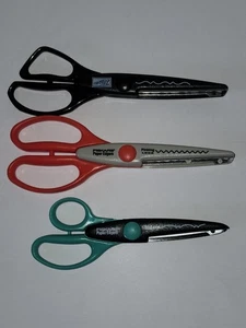 Lot Of 3 Craft Scissors Stampin' Up! And Fiskars Paper Edgers Scrapbooking Craft - Picture 1 of 11