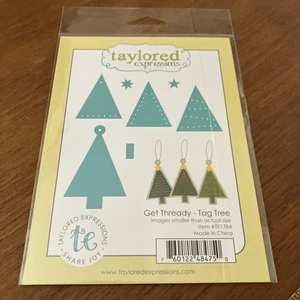 Taylored Expressions GET THREADY TAG TREE Christmas Die #TE1784 - NEW & RETIRED - Picture 1 of 2