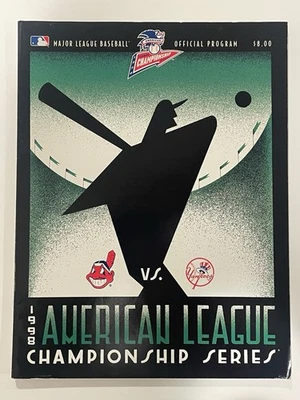 1998 ALCS MLB Official Program New York Yankees vs Cleveland Indians - Image 1 of 2